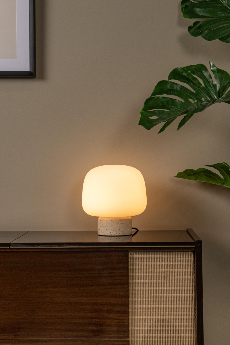 Lucide ANSTON - Stolná lampa - 1xE14 - Opál